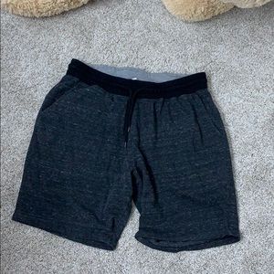 old navy dark grey with white and black shorts